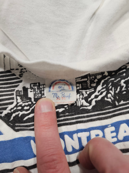 T-shirt Vintage 80's Souvenir Montréal Made in Canada Single Stitch (L)