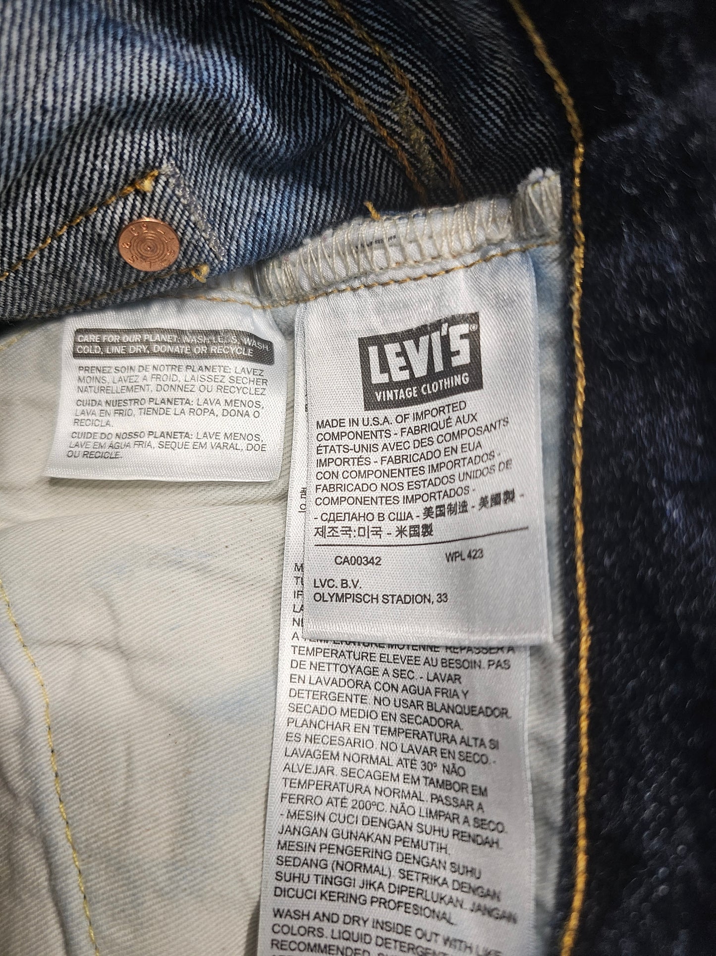 Jean LVC Levi's Vintage Clothing 501 1954 Selvedge Big E - Made in USA (W28L32)