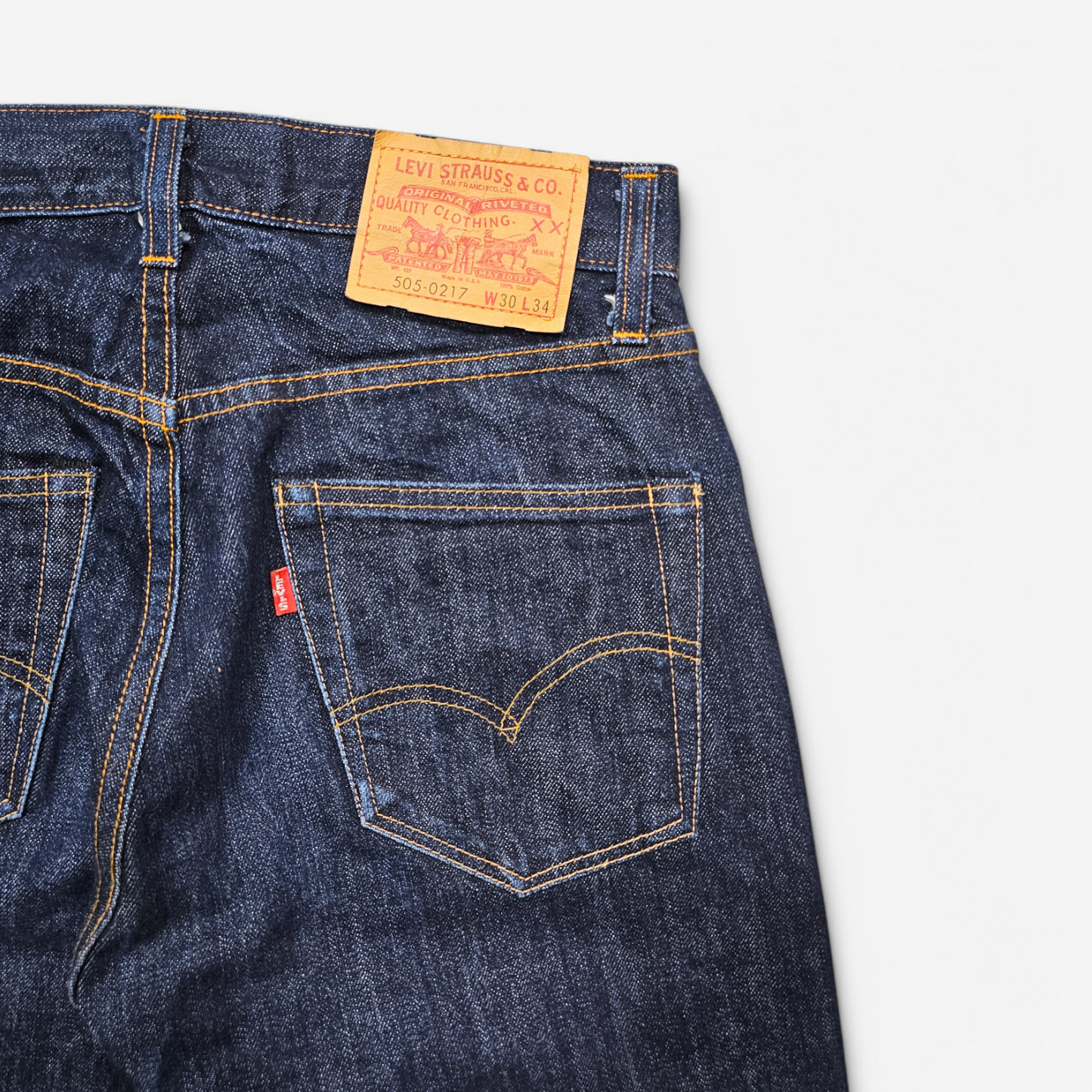 LVC Levi's Vintage Clothing 505 1967 Selvedge Big E Jeans - Made in USA (W28L34)