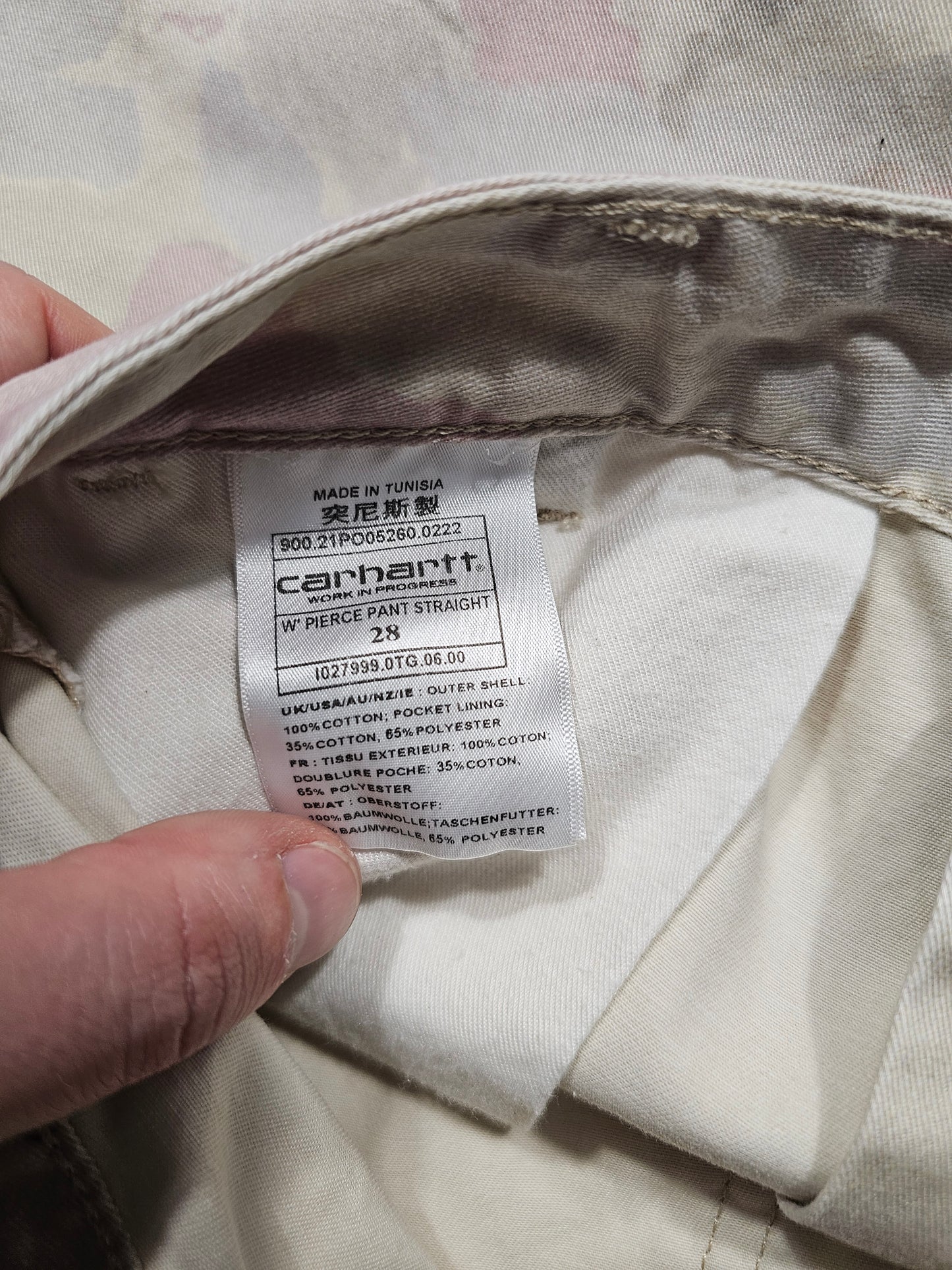 Pantalon Carpenter Carhartt Pierce Camo (W28)