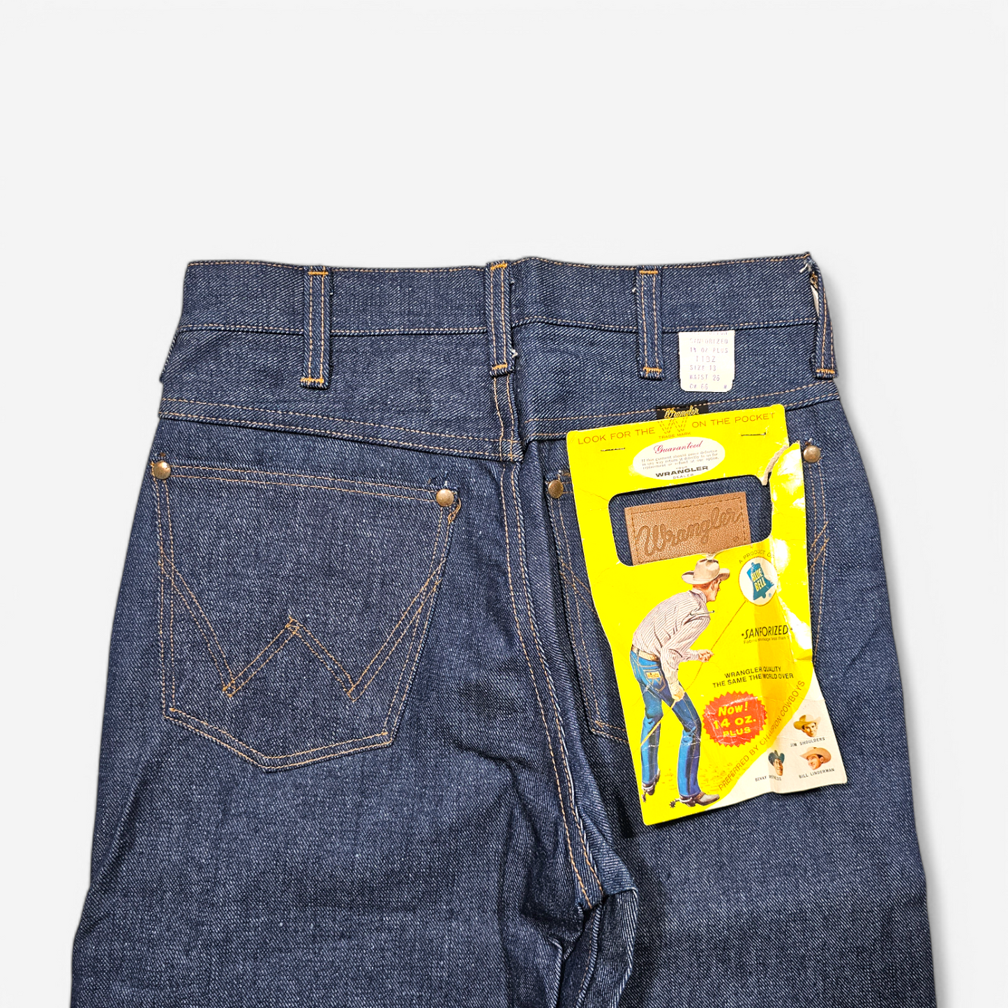 Vintage Deadstock 50's / 60's Wrangler 11BZ Blue Bell Jeans - Made in USA (W24)