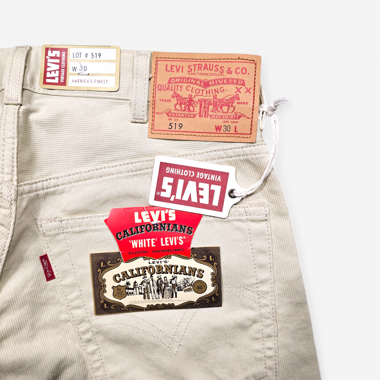 Pantalon LVC Levi's Vintage Clothing 519 Bedford Pant - Big E (W30)