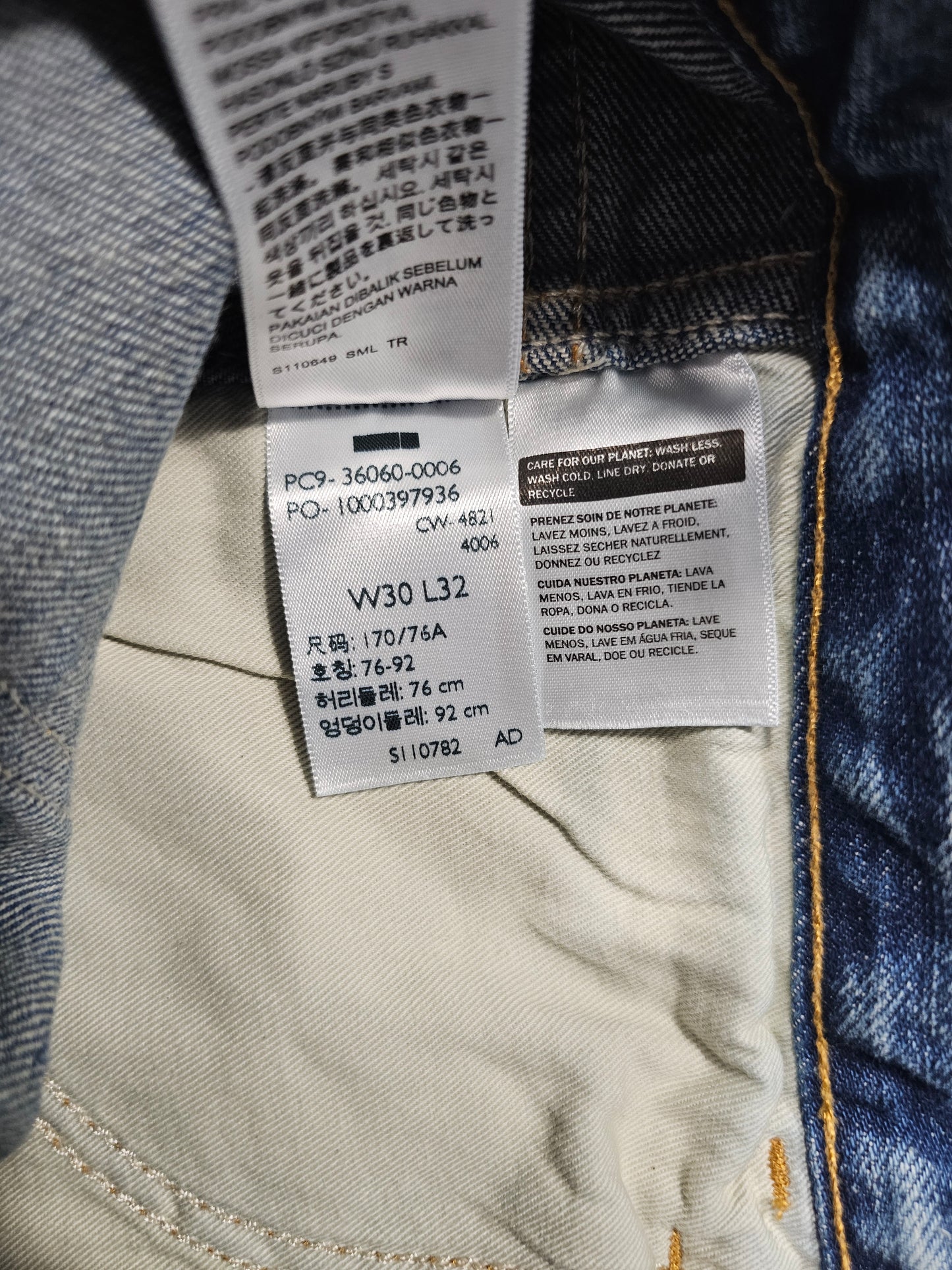 Jean Levi's Vintage Clothing 606 1965 Super Slims - Big E (W30L32)