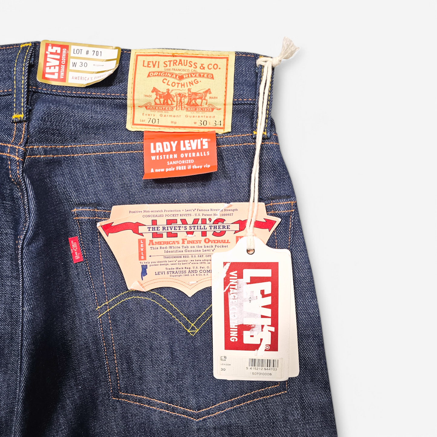 Jean LVC Levi's Vintage Clothing 701 1950s - Big E Selvedge (W30)