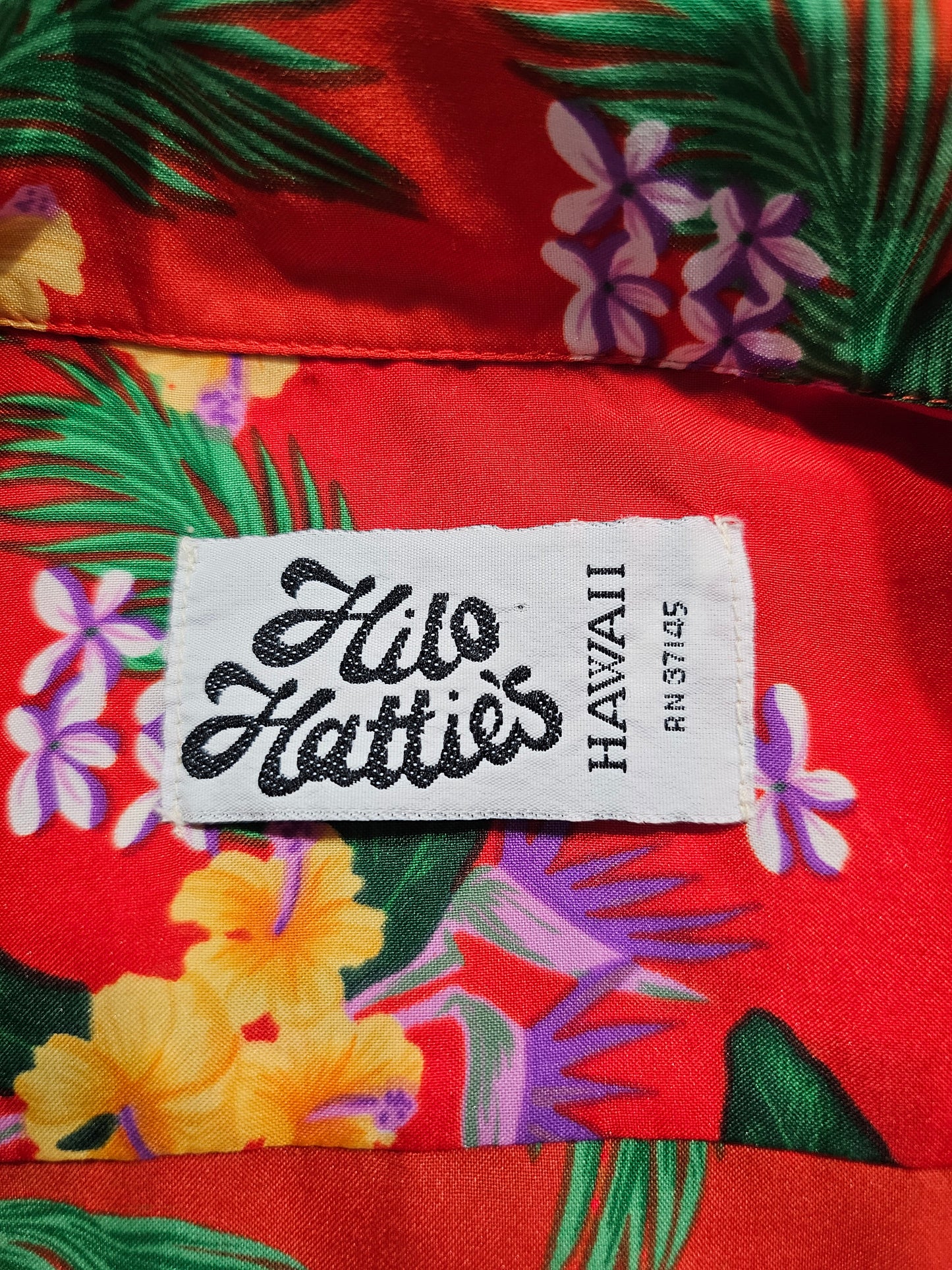 Hawaiian Shirt Vintage 70's Hilo Hattie - Made in USA Hawaii (XL)