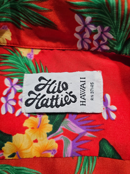 Hawaiian Shirt Vintage 70's Hilo Hattie - Made in USA Hawaii (XL)