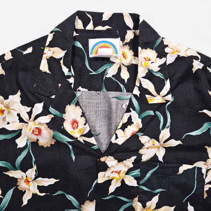 Hawaiian Rayon Shirt Vintage 70's 80's Paradise Found - Made in USA Hawaii (M)