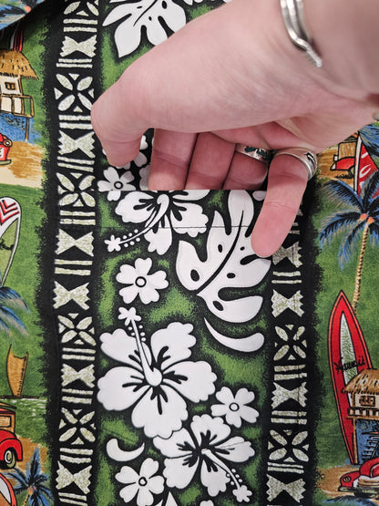 Hawaiian Shirt Vintage RJC - Made in USA Hawaii (L)