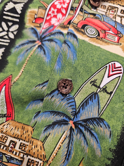 Hawaiian Shirt Vintage RJC - Made in USA Hawaii (L)