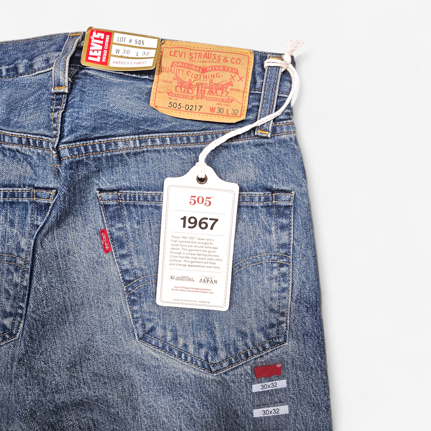 Jean LVC Levi's Vintage Clothing 505 1967 Made in Japan - Selvedge Big E (W30L32)