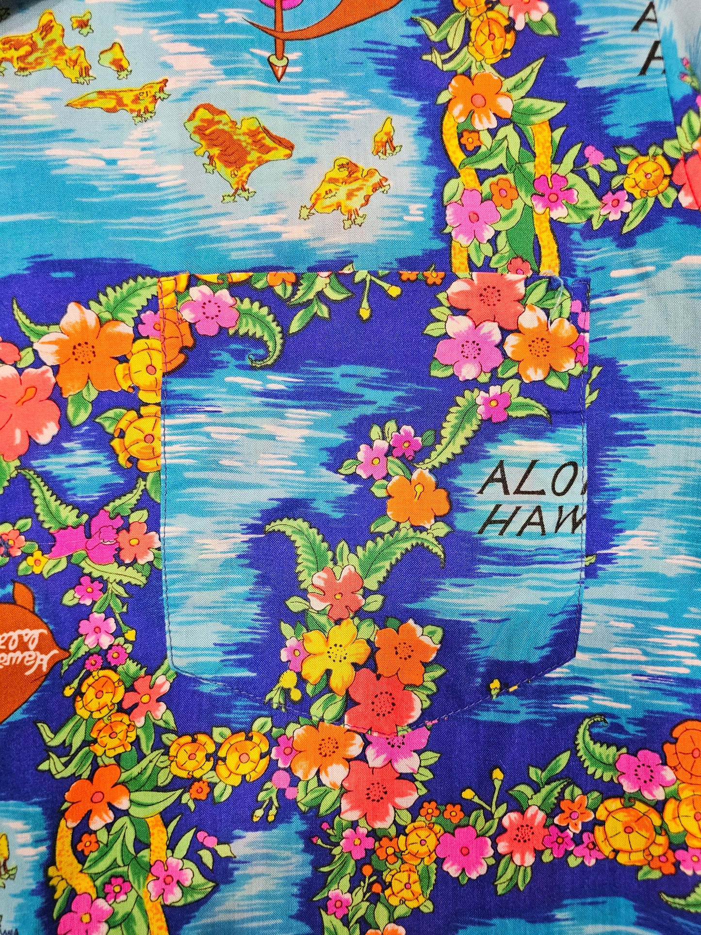 Hawaiian Shirt Vintage 70's - Made in USA Hawaii (L)