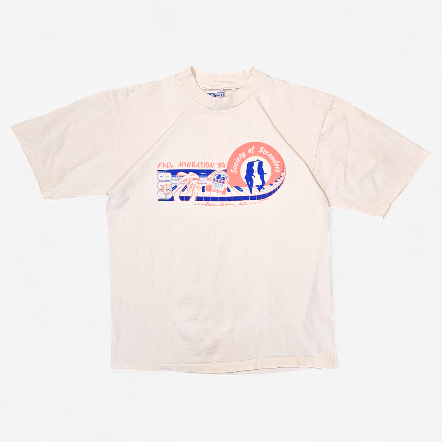 T-shirt Vintage 90's Society of Stranders 1994 - Made in USA Single Stitch (M)