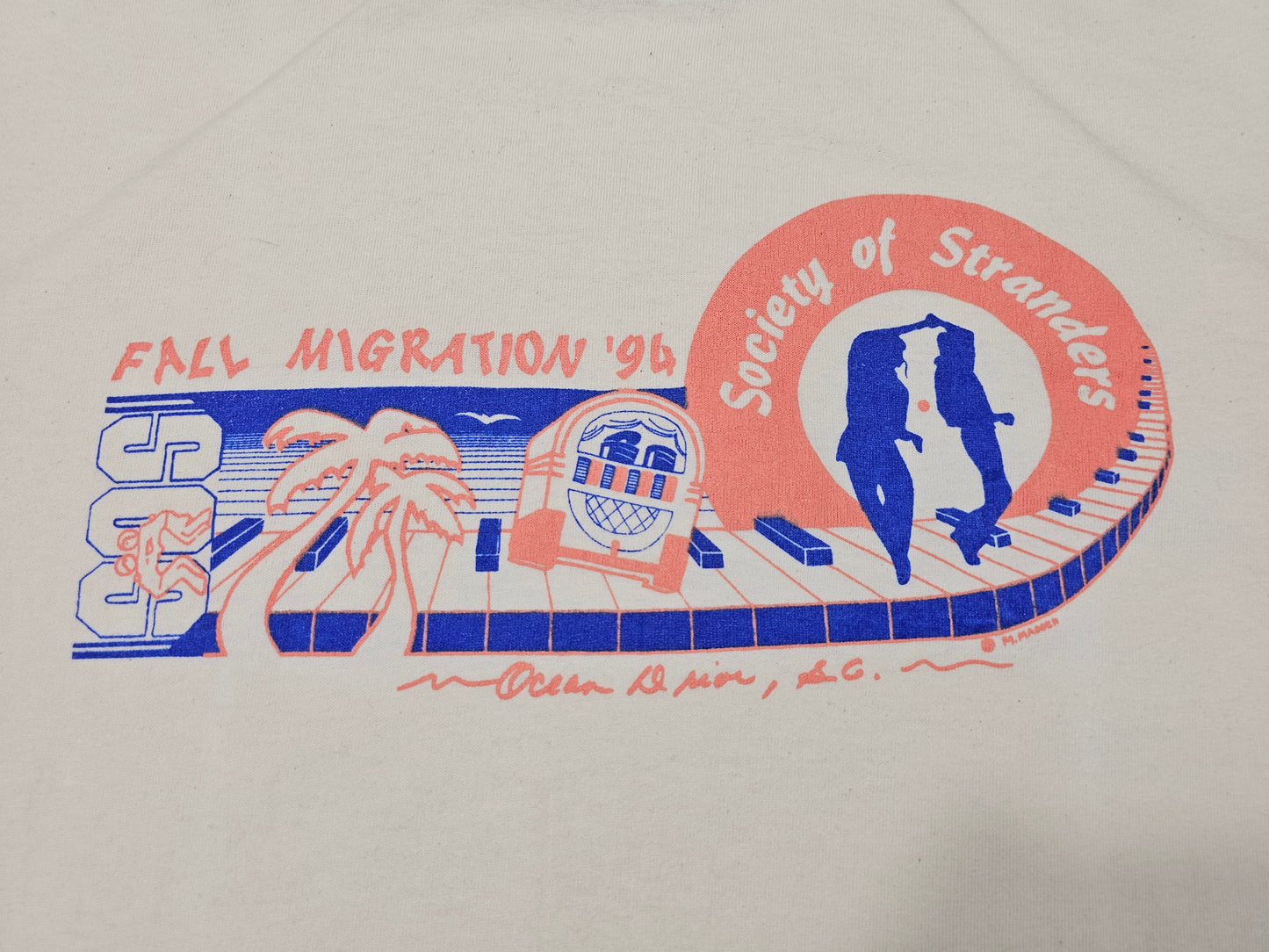 T-shirt Vintage 90's Society of Stranders 1994 - Made in USA Single Stitch (M)