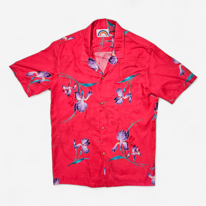 Hawaiian Rayon Shirt Vintage 70's 80's Paradise Found - Made in USA Hawaii