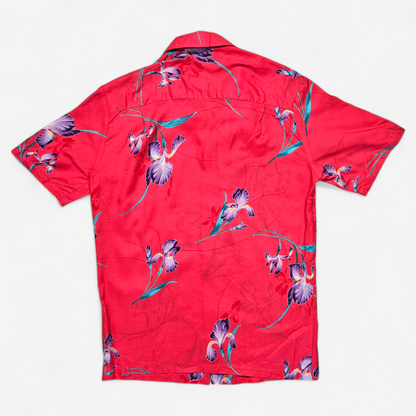 Hawaiian Rayon Shirt Vintage 70's 80's Paradise Found - Made in USA Hawaii (M)