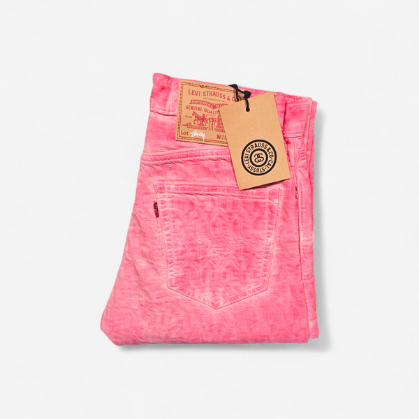 Jean Levi's x Stüssy Jacquard Pink Dye