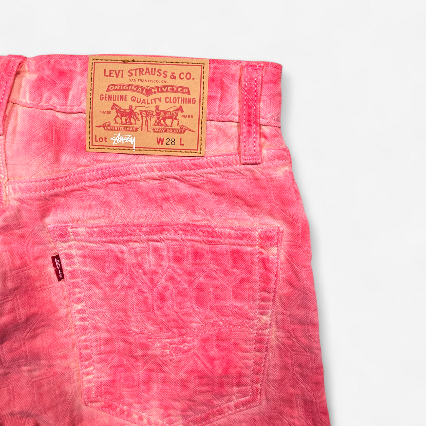 Jean Levi's x Stüssy Jacquard Pink Dye (W28)