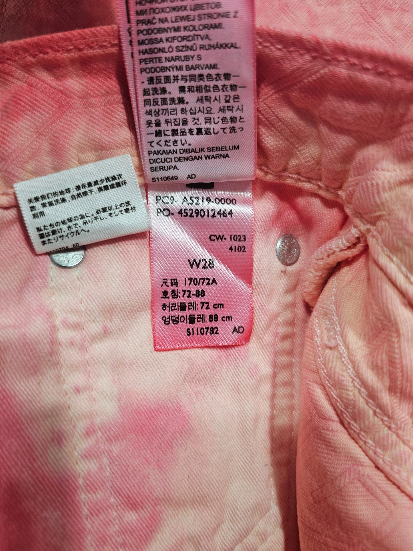Jean Levi's x Stüssy Jacquard Pink Dye (W28)