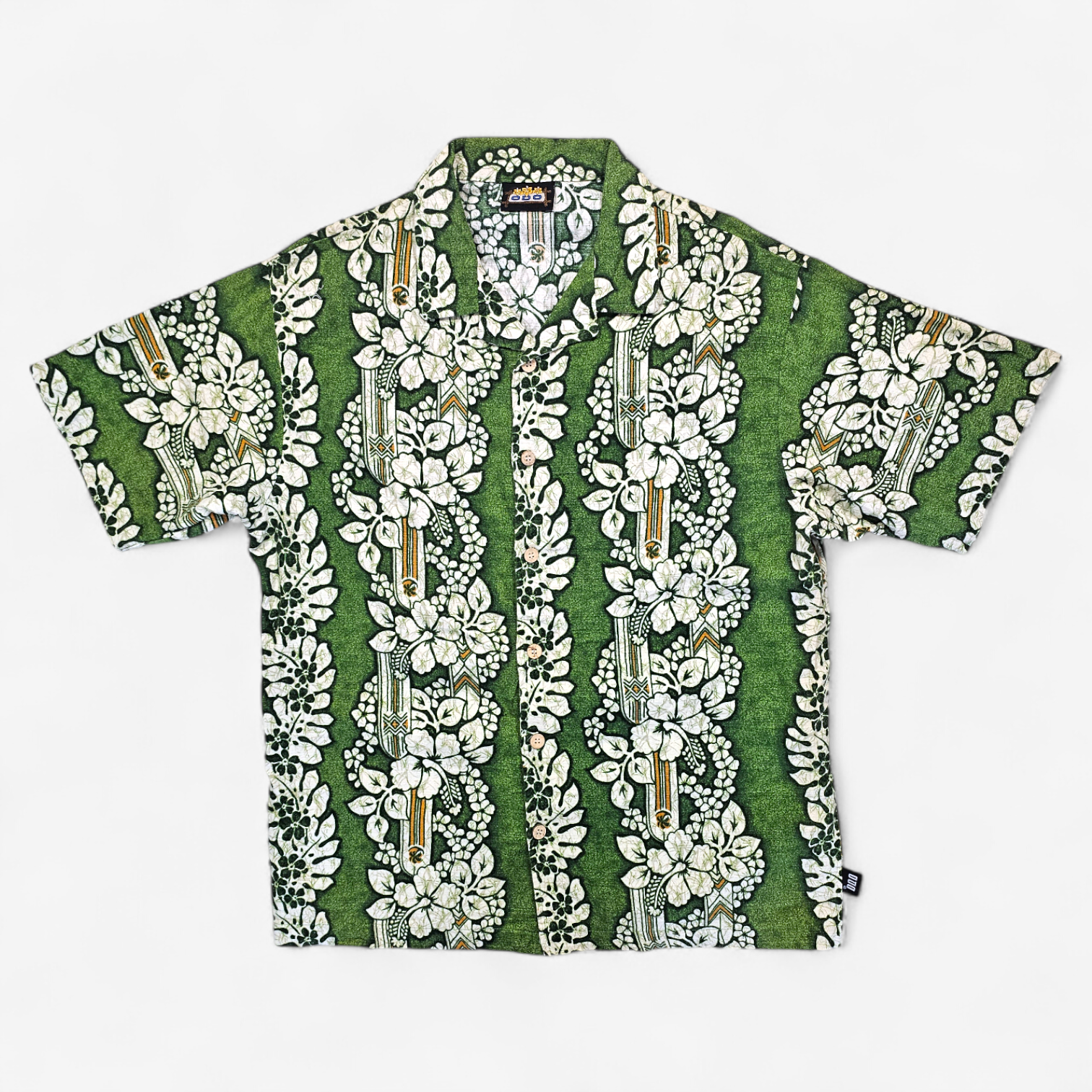 Hawaiian Shirt Vintage ODO Barkcloth - Made in USA Hawaii