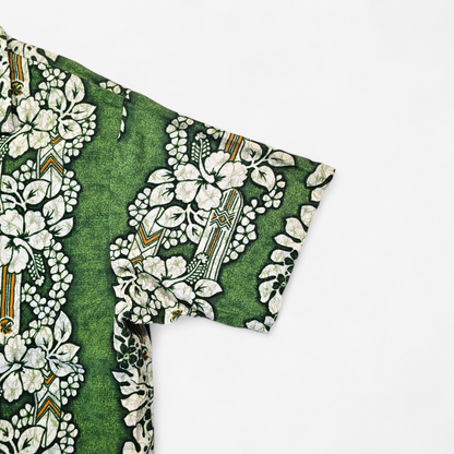 Hawaiian Shirt Vintage ODO Barkcloth - Made in USA Hawaii (XL)