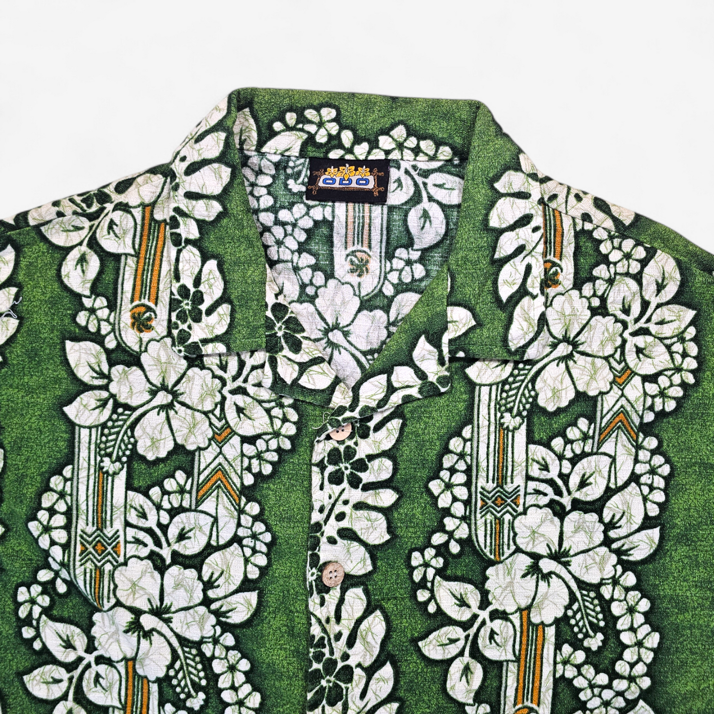 Hawaiian Shirt Vintage ODO Barkcloth - Made in USA Hawaii (XL)