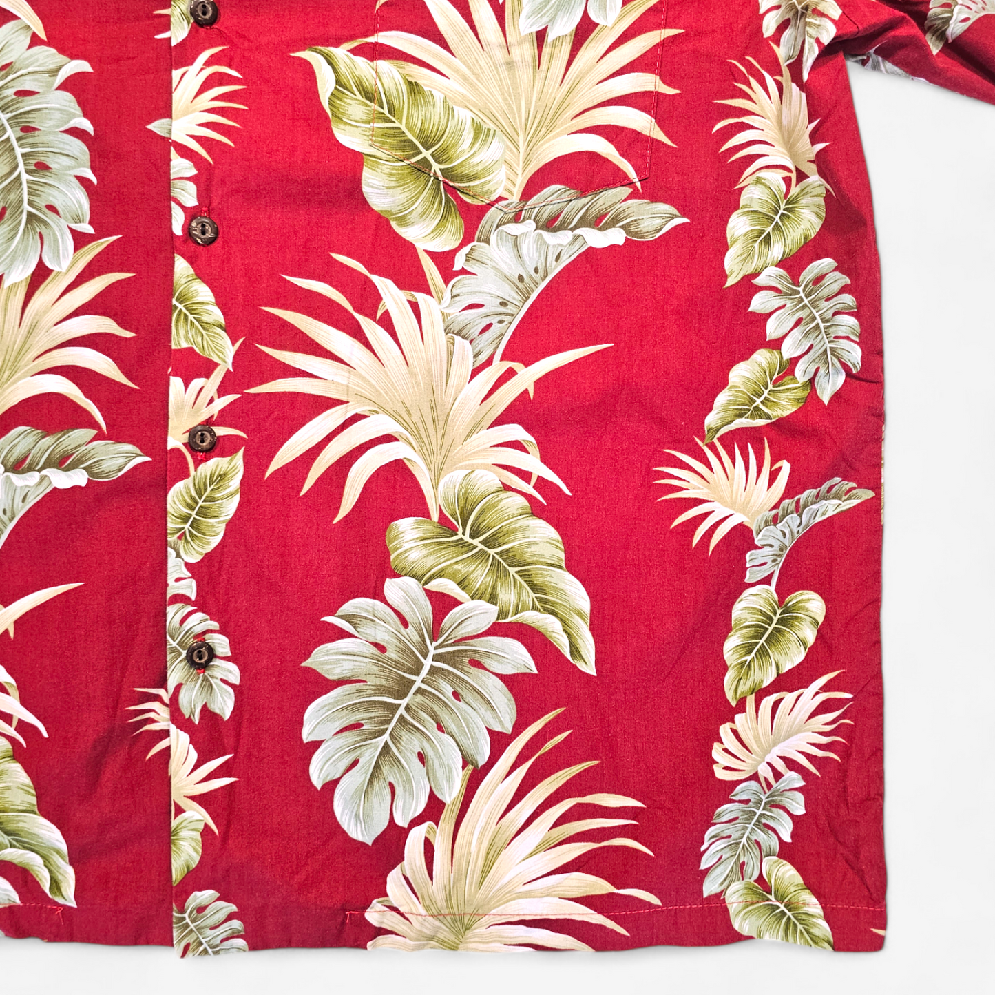 Hawaiian Shirt Vintage KY'S Monstera - Made in USA Hawaii (XL)