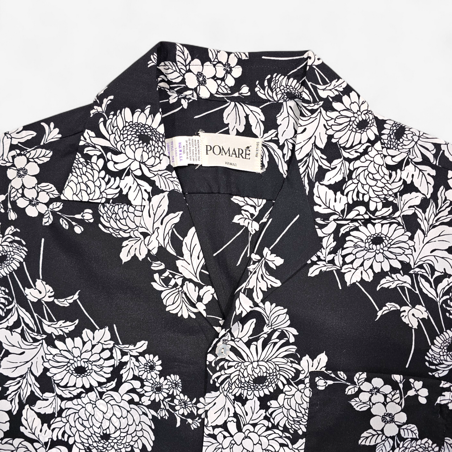 Hawaiian Shirt Vintage 70's Pomaré Hawaii - Made in USA Hawaii (L)