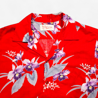 Hawaiian Shirt Vintage 70's Hukilau Fashions - Made in USA Hawaii (S)