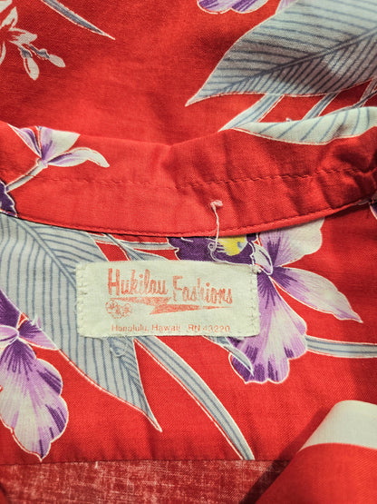 Hawaiian Shirt Vintage 70's Hukilau Fashions - Made in USA Hawaii (S)