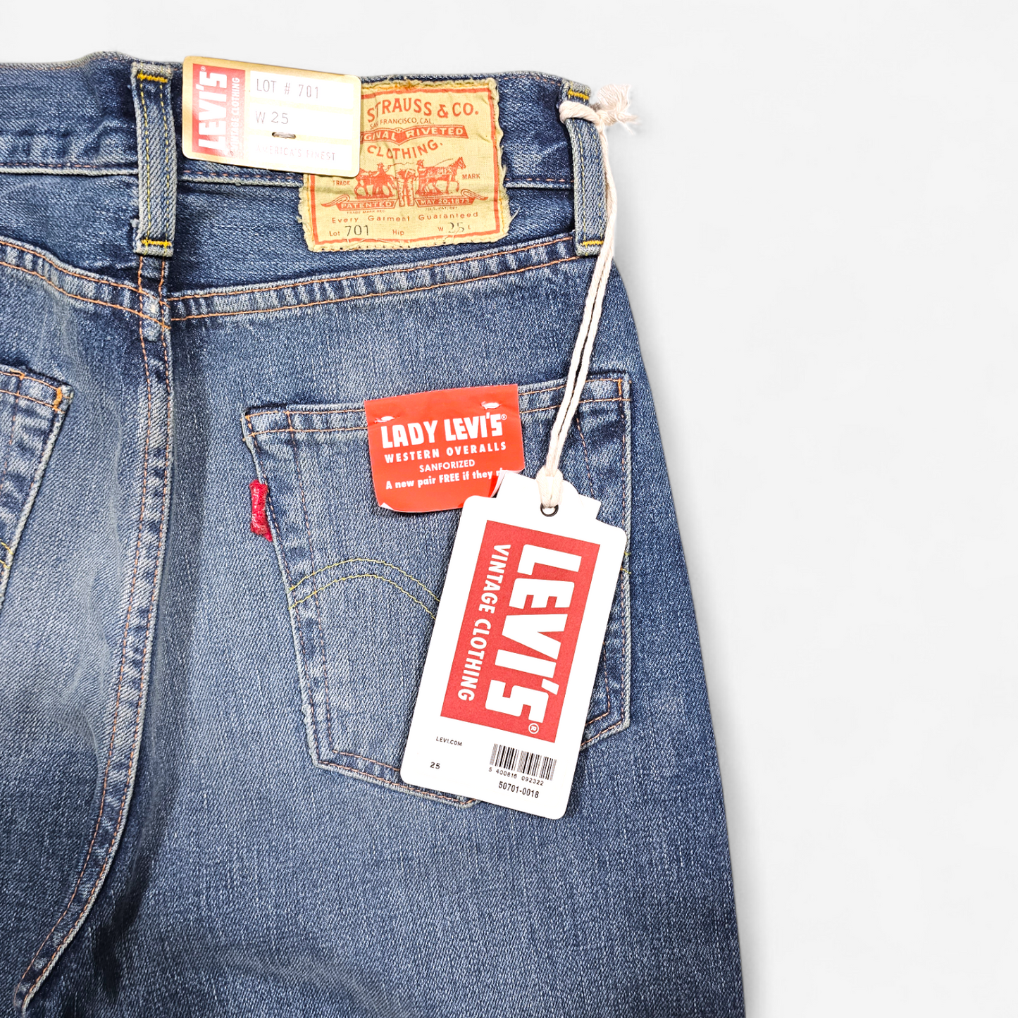 Jean LVC Levi's Vintage Clothing 701 1950s - Big E Selvedge (W25)