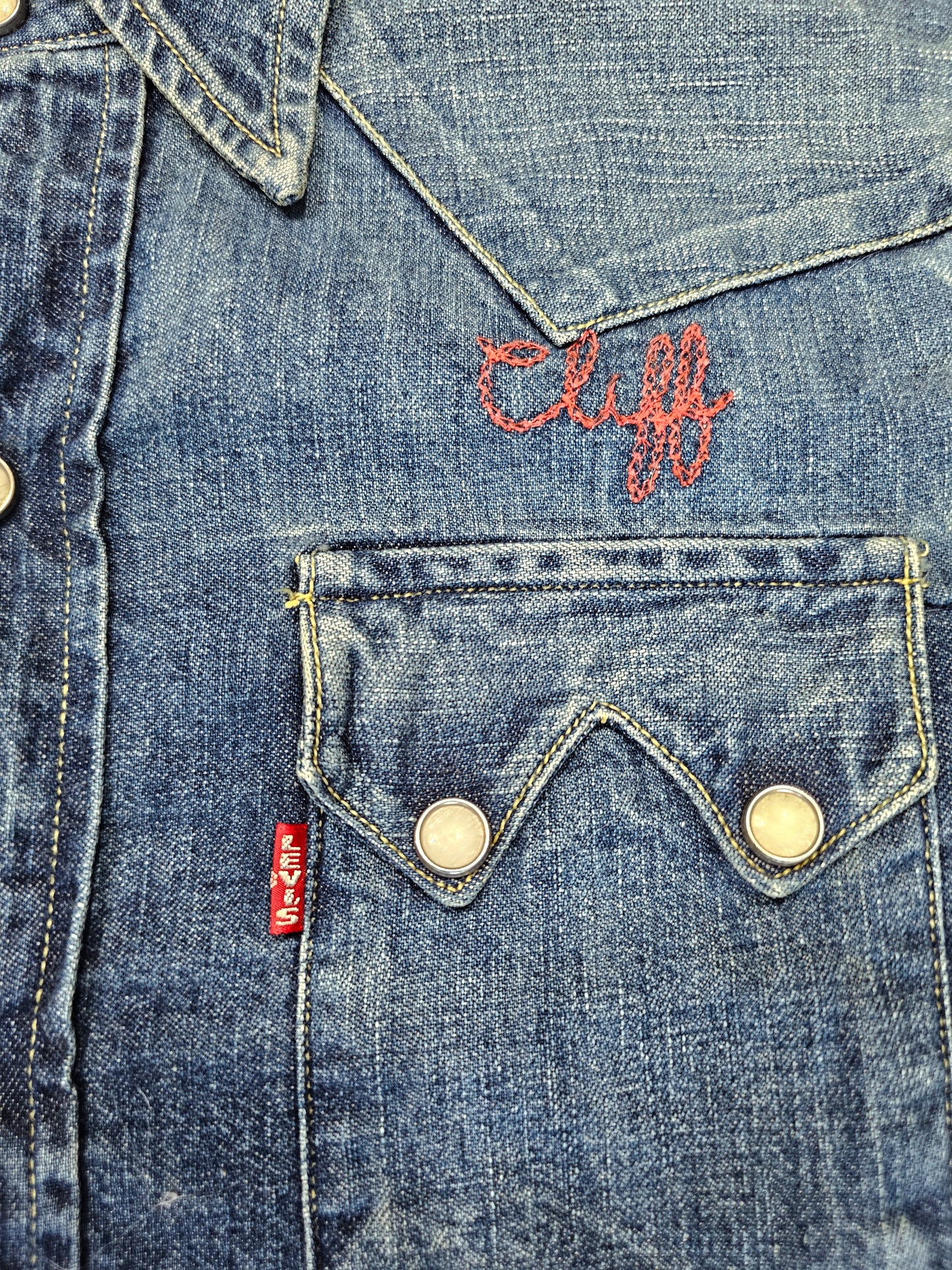 Chemise LVC Levi's Vintage Clothing Sawtooth Valencia Street - Made in USA Big E (XS)