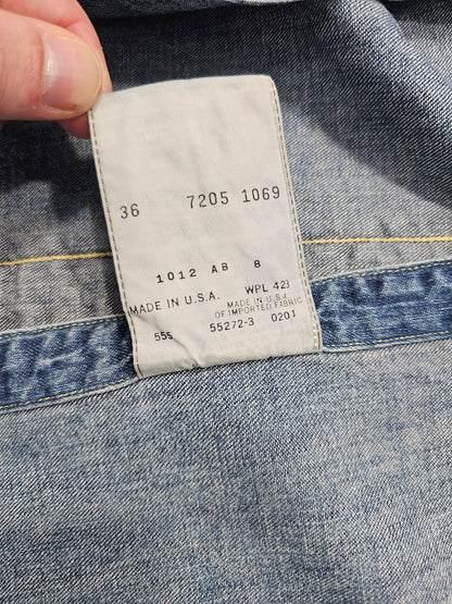 Chemise LVC Levi's Vintage Clothing Sawtooth Valencia Street - Made in USA Big E (XS)