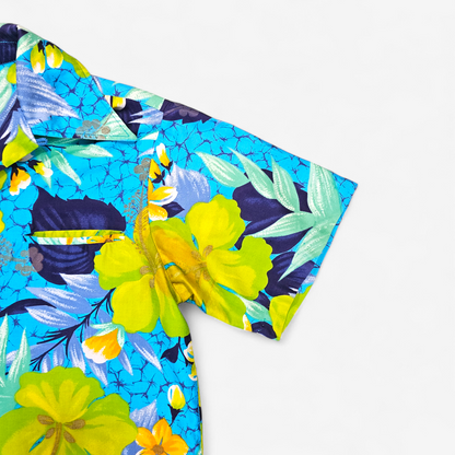 Hawaiian Shirt Vintage 60's 70's Pacific Isle - Made in USA Hawaii (S)