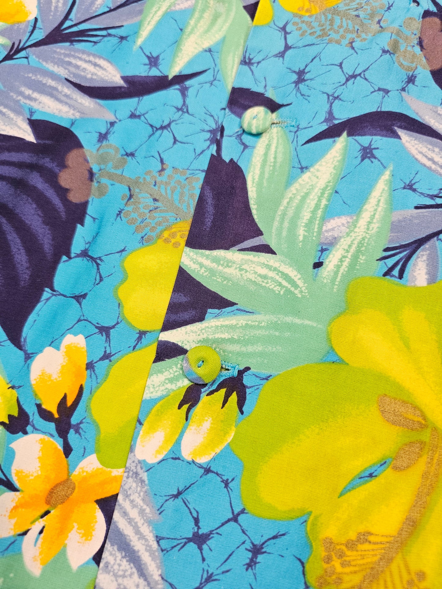 Hawaiian Shirt Vintage 60's 70's Pacific Isle - Made in USA Hawaii (S)