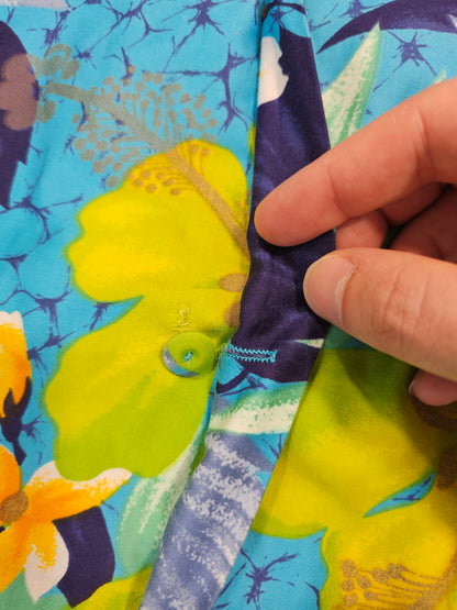 Hawaiian Shirt Vintage 60's 70's Pacific Isle - Made in USA Hawaii (S)