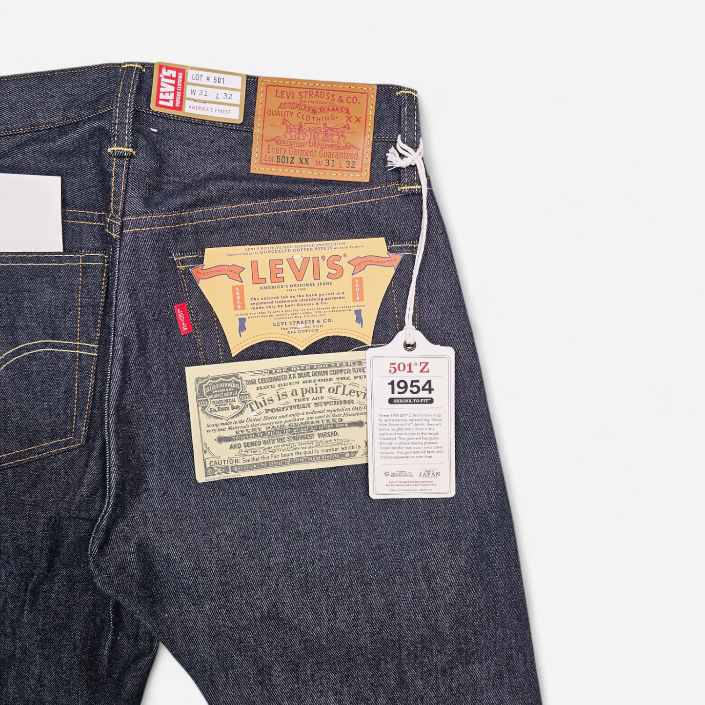 Jean LVC Levi's Vintage Clothing 501 1954 - Made in Japan Big E Selvedge (W31L32)