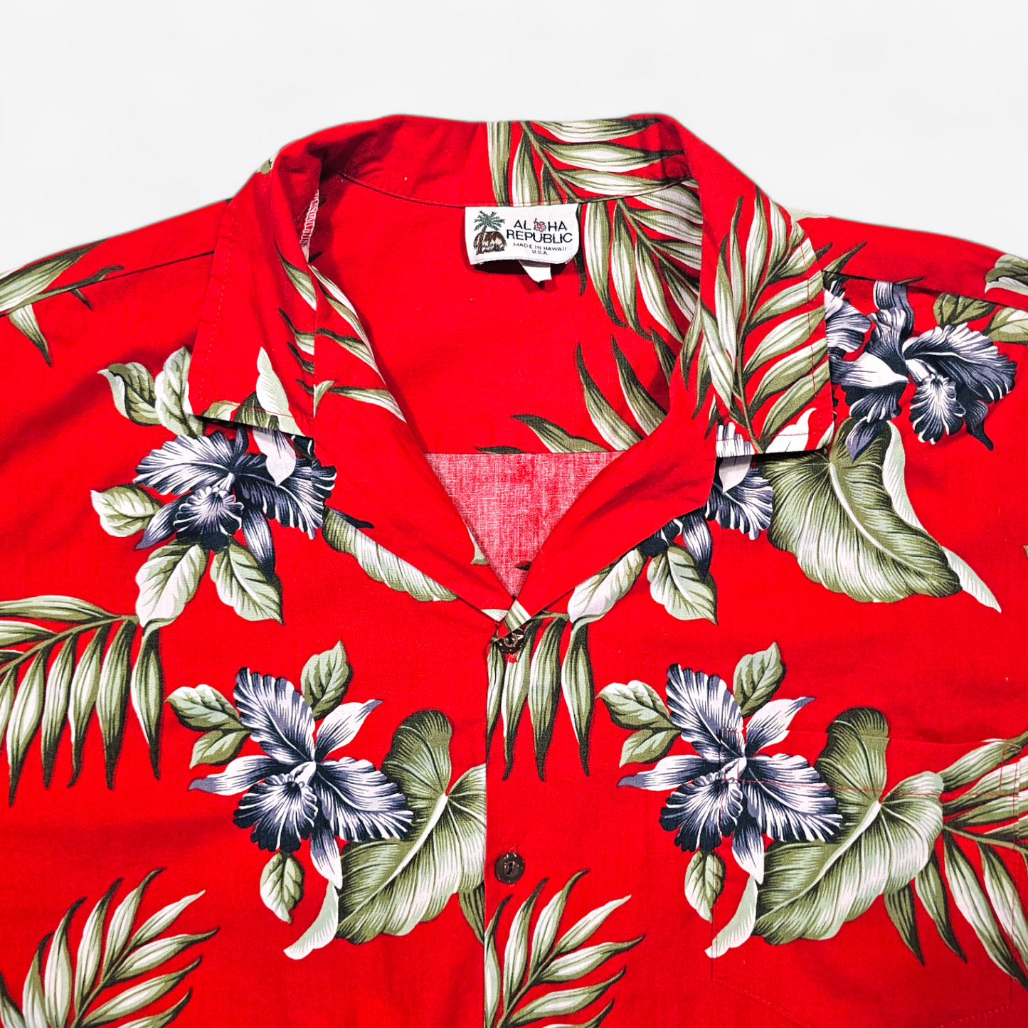 Hawaiian Shirt Vintage Aloha Republic - Made in USA Hawaii (XL)