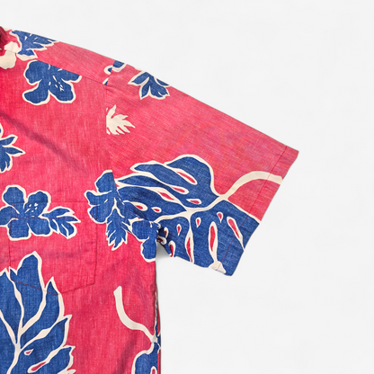 Hawaiian Shirt Vintage 80's Cooke Street Monstera - Made in USA (XL)