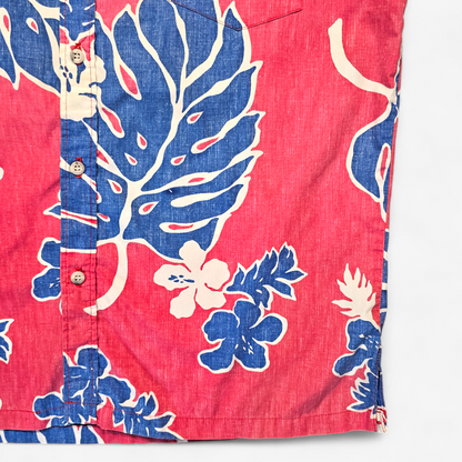 Hawaiian Shirt Vintage 80's Cooke Street Monstera - Made in USA (XL)