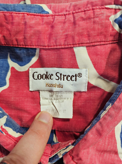 Hawaiian Shirt Vintage 80's Cooke Street Monstera - Made in USA (XL)