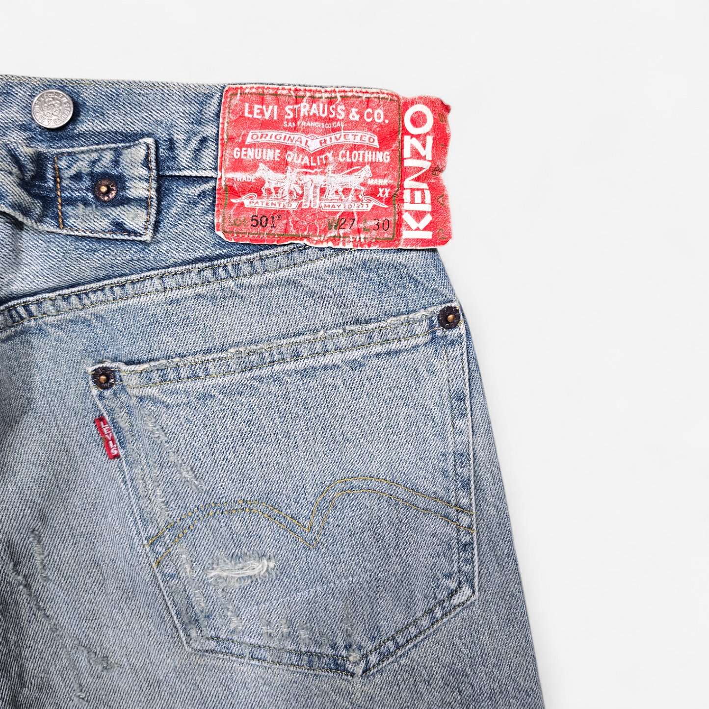 Jean Levi's x Kenzo 1933 501 Distressed - Made in Japan Selvedge (W26L30, W27L30)