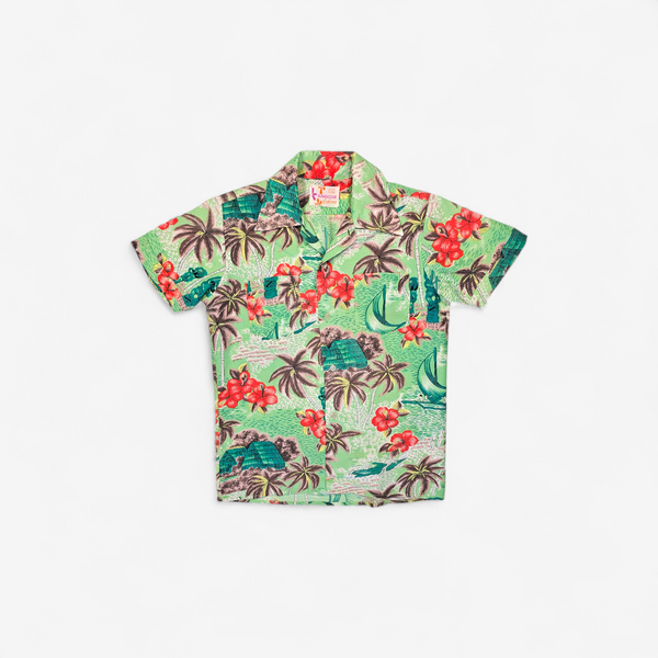 Hawaiian Shirt Vintage 60's 70's Silky Hawaiian Fashions