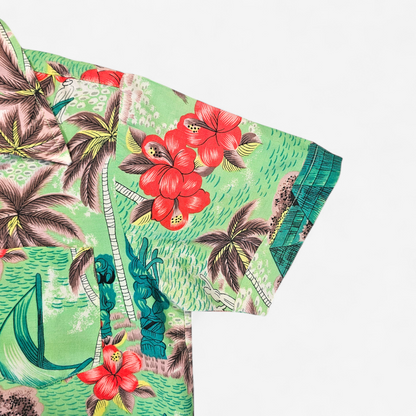 Hawaiian Shirt Vintage 60's 70's Silky Hawaiian Fashions (XS)