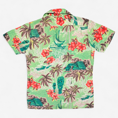 Hawaiian Shirt Vintage 60's 70's Silky Hawaiian Fashions (XS)