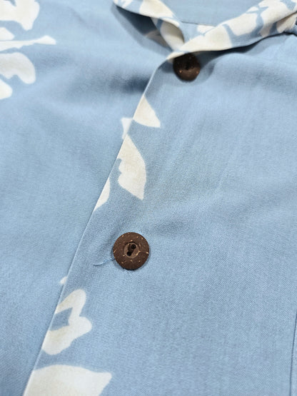 Hawaiian Rayon Shirt Vintage Japanese Jungle Storm (L)