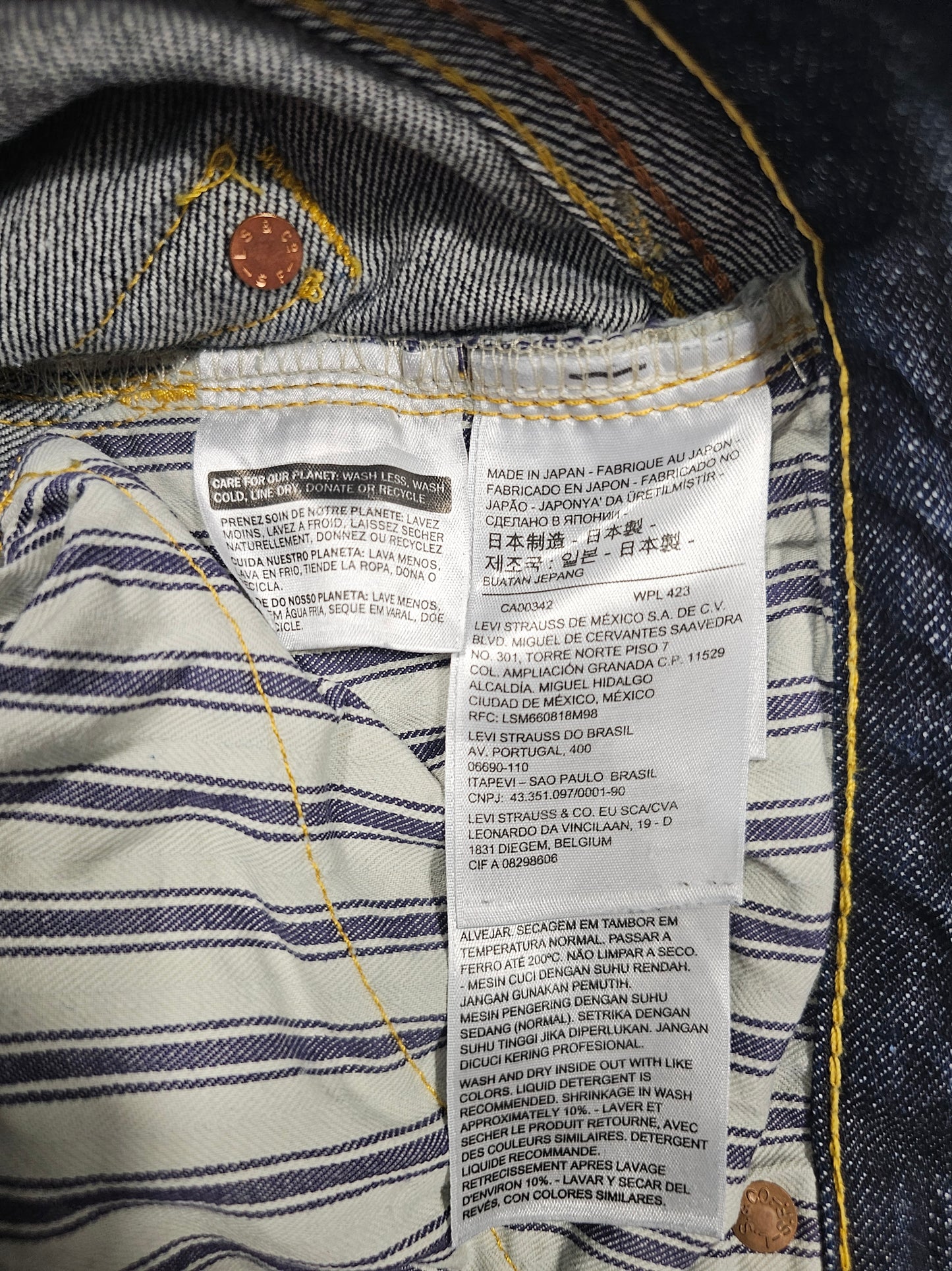 Jean Levi's Vintage Clothing S501 XX 1944 - Brut Selvedge Big E (W29L32)