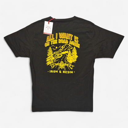 T-shirt Iron & Resin "All I Want Is On The Road Again"