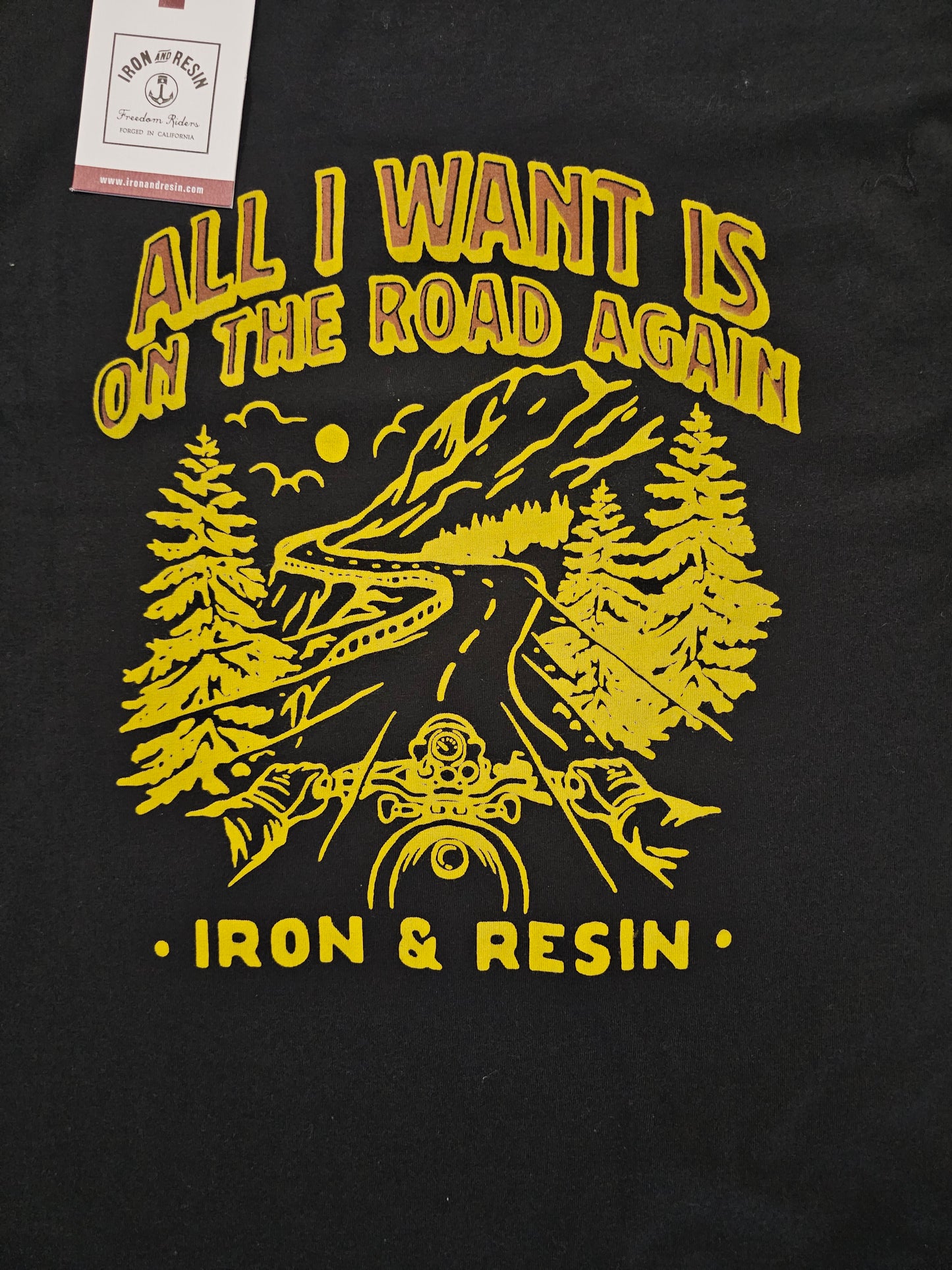 T-shirt Iron & Resin "All I Want Is On The Road Again" (L)