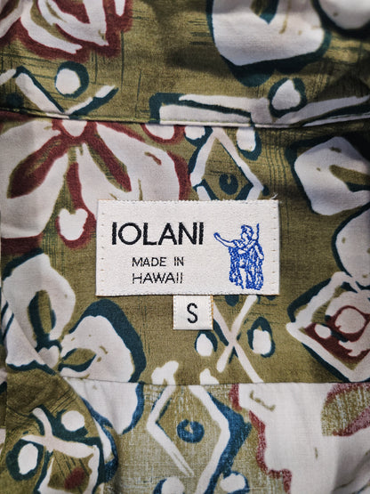 Hawaiian Rayon Shirt Vintage Iolani - Made in USA (S)