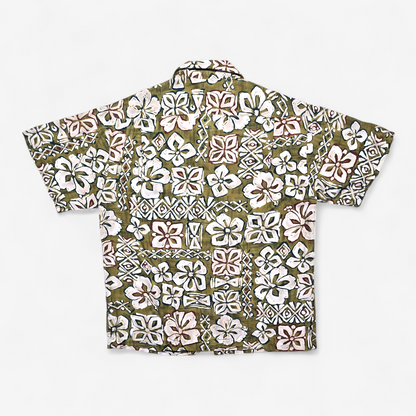Hawaiian Rayon Shirt Vintage Iolani - Made in USA (S)